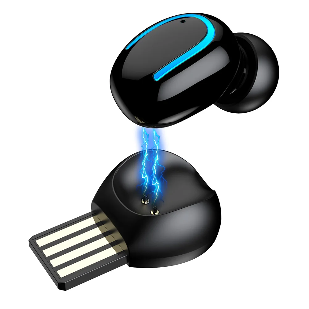 HBQ-Q32 одиночные беспроводные Bluetooth-совместимые наушники 5 1 с USB-зарядкой подвесные