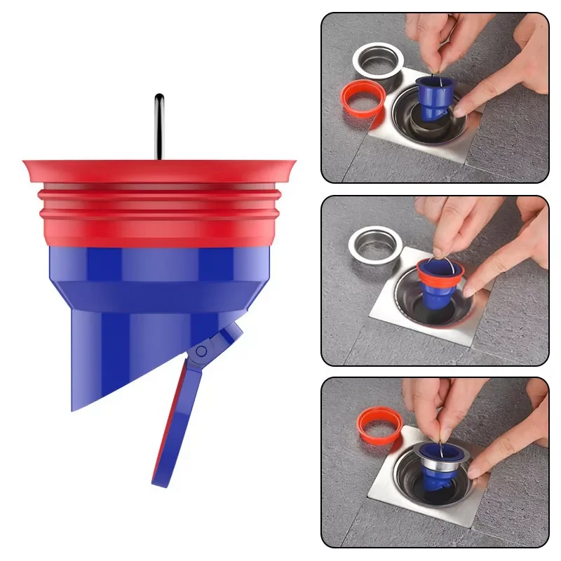 

Displacement Kitchen Bathroom Water Drain Filter Floor Strainer Plug Trap Siphon Sink Anti Odor Pest Prevention Deodorant