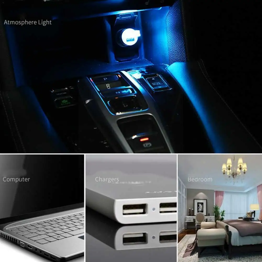 

1pc 5vcar Mini Usb Led Ambient Light Sound Control Lights Light Lighting Plug Decorative Computer Retrofit Portable Playwir S7q2