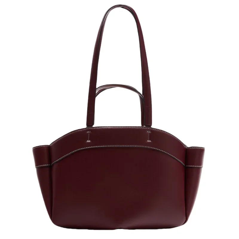 Женская большая сумка подмышки вместительная из искусственной кожи ретро через