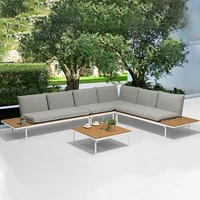 outdoor waterproof terrace sofa outdoor furniture simple plastic wooden coffee table leisure sofa terrace sofa combination
