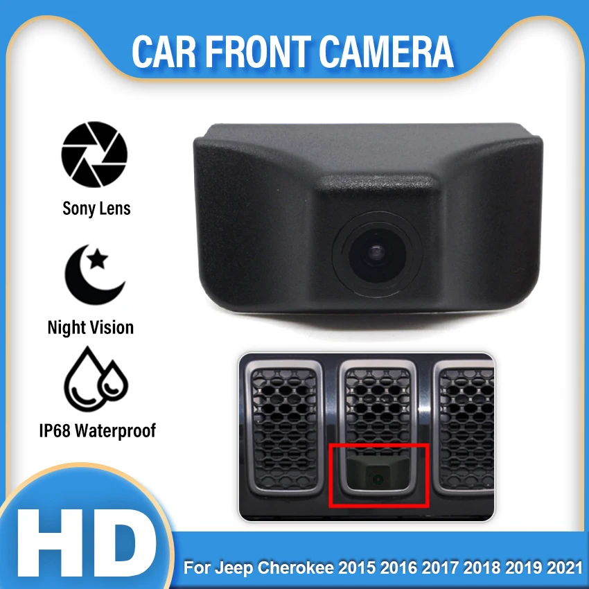 

CCD Car Front View Parking HD Night Vision Positive Waterproof Logo Camera For Jeep Cherokee 2015 2016 2017 2018 2019 2021