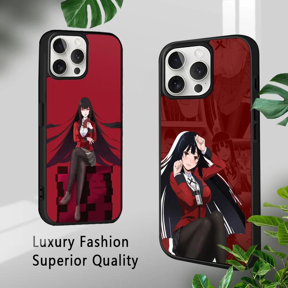 K-Kakegurui J-Jabami Yumeko Phone Case For iPhone 16 15 14 13 12 11 Pro Xs Max Mini Plus Celulares Hard Funda