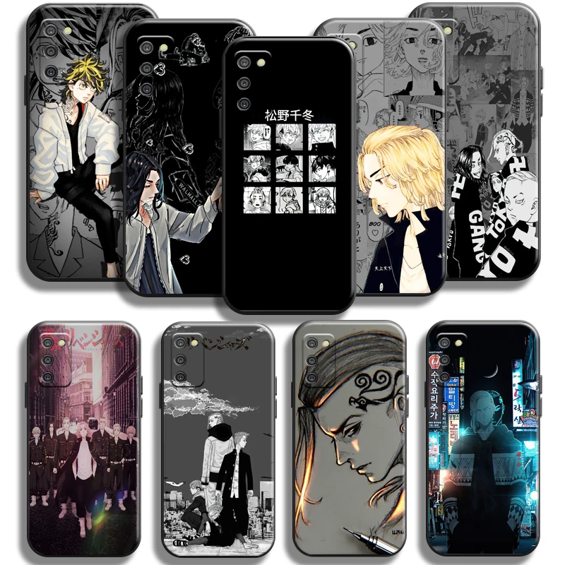 

Anime Tokyo Revengers Phone Case For Samsung Galaxy A03 A03S Back Cases Liquid Silicon Shell Cover Shockproof TPU Funda Carcasa