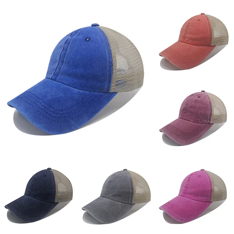 

Baseball Cap Snapback Hat Hip Hop Caps Trucker Hat Old Cap Streetwear Men Women Summer Mesh Breathable Stitching color Fashion