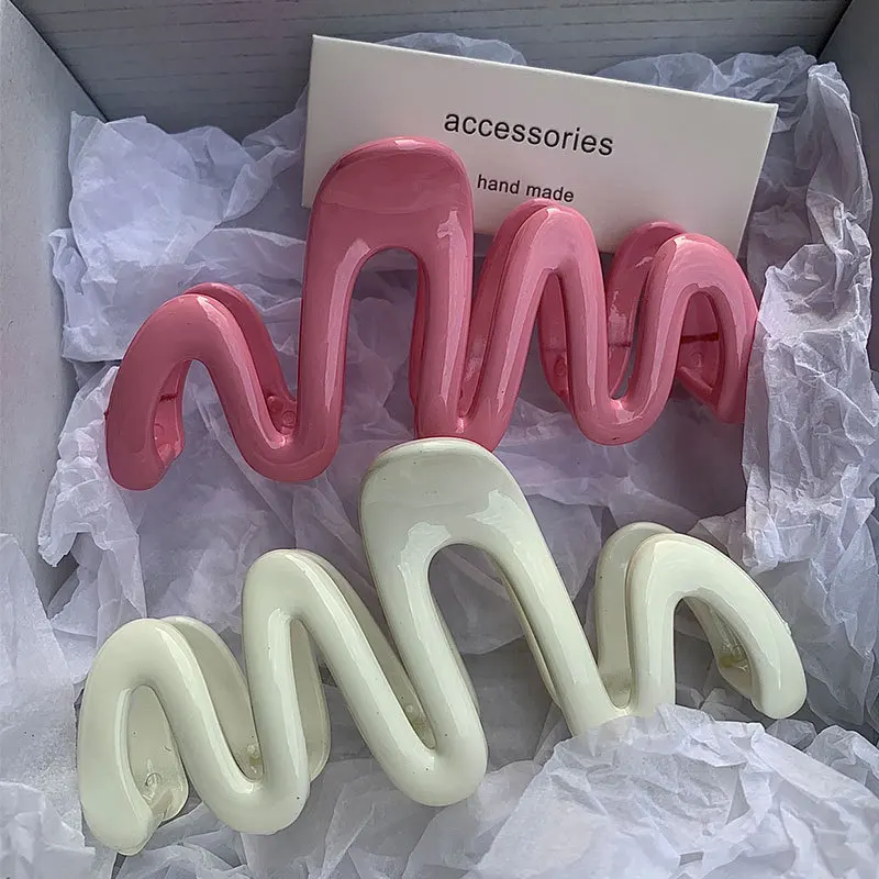 Ful Jelly Wave Hair Claw Hairpin Women Girls Fashion Design Korean Sweet Simple Irregular Hair Clip Headwear Wholesale