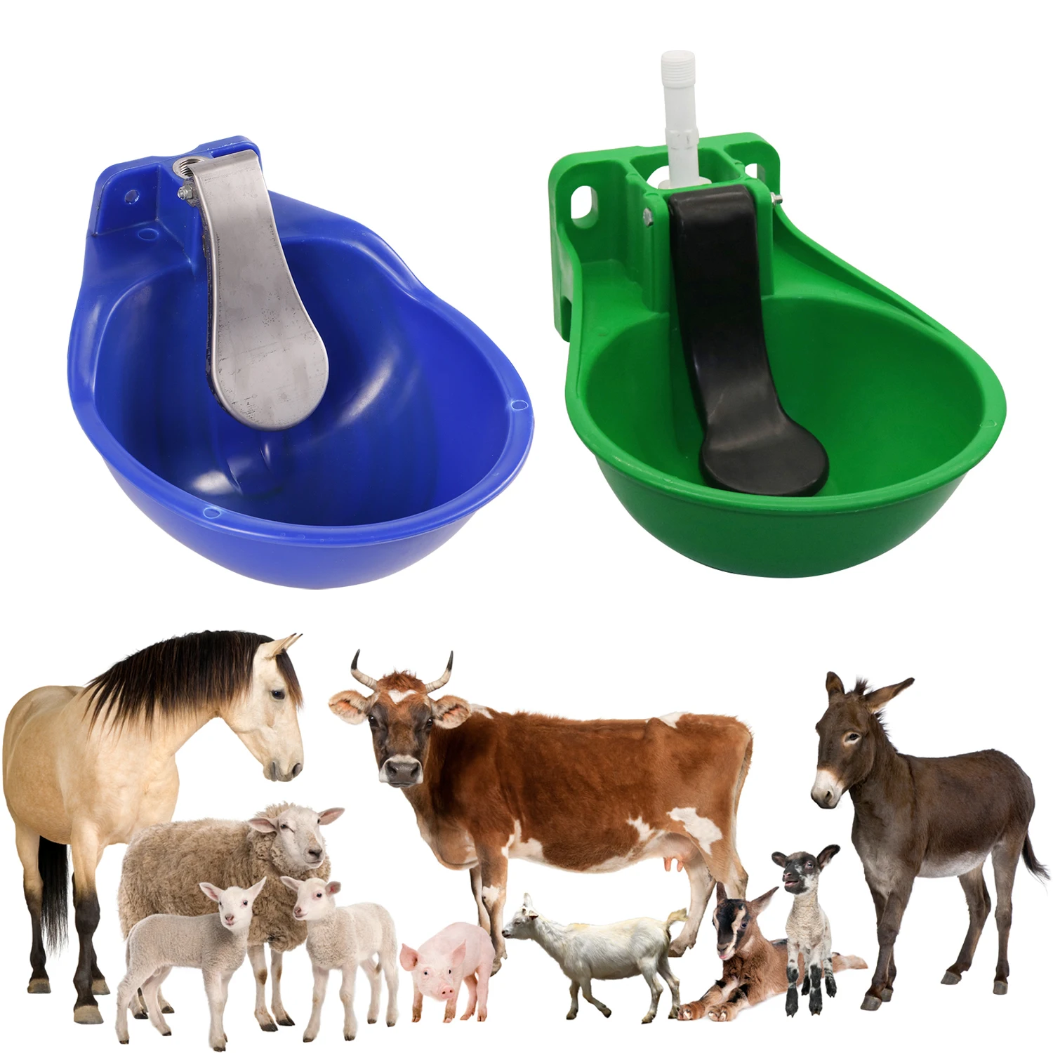 

Bowl Water Water Drinker Automatic Livestock Tongue Farm Drinking Feeding Bowl Cattle Animal Horse Bowl Cow Eqipment Goat Steel