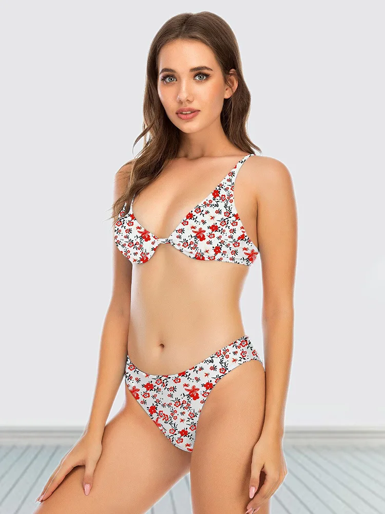 

Купальник женский с чашками пуш-ап и цветочным принтом, 5 цветов