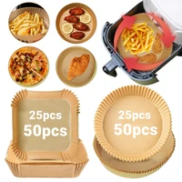 disposable air fryer parchment paper liner oil proof water proof paper tray non stick baking mat for roasting oven microwave