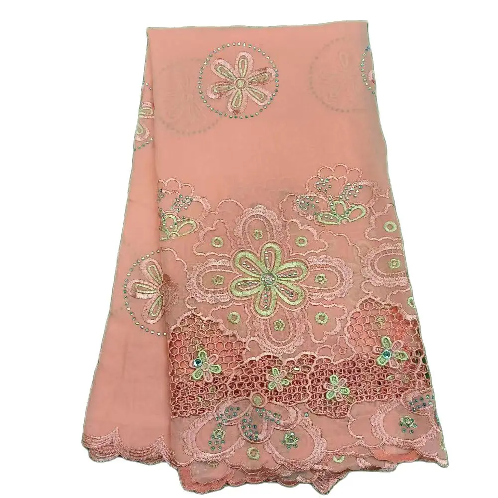 Luxury Scarf High Quality 100% Cotton Dubai African Women Islamic Scarf LOVE pattern Embroidery Chemical Lace Scarf  many color