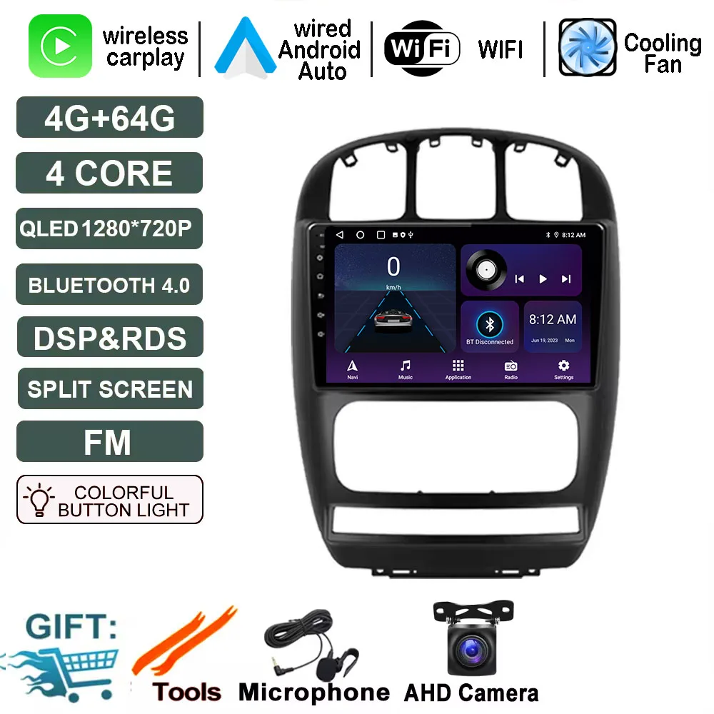

Автомобильное радио Android 16 для Dodge Caravan 4 для Chrysler Voyager RG RS Town&Country RS 2000–2007 Мультимедиа GPS Авто Carplay