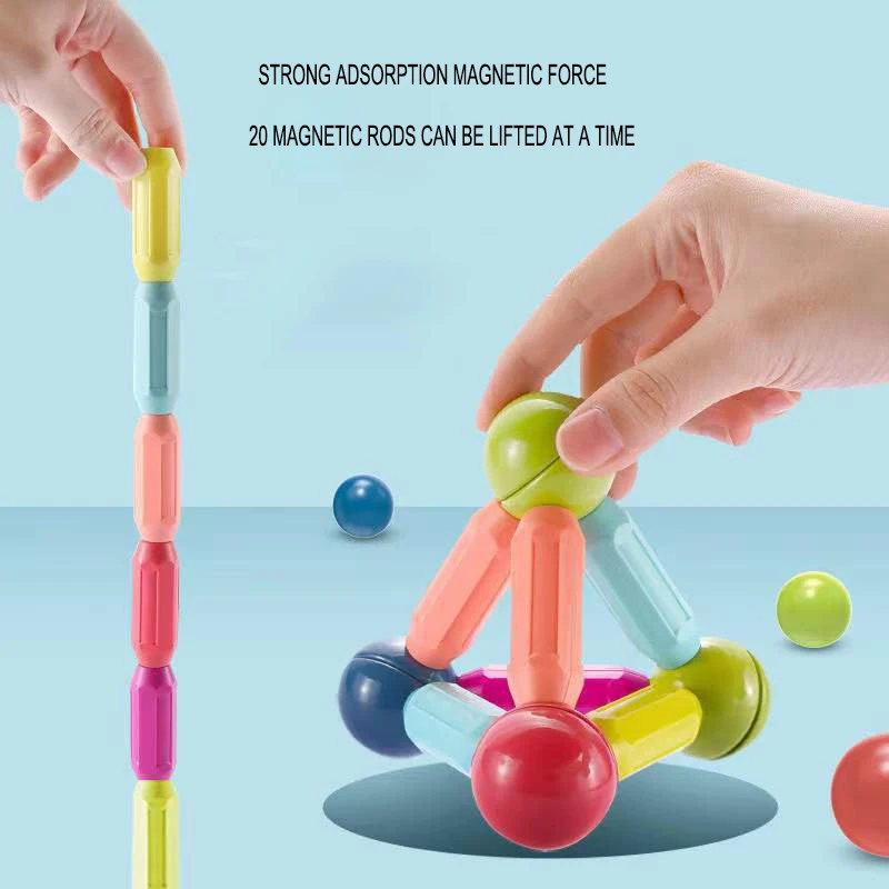 

Детский магнит с большими частицами для мальчиков и девочек, игрушка для раннего развития, магнитная головоломка и сменный Магнитный конст...