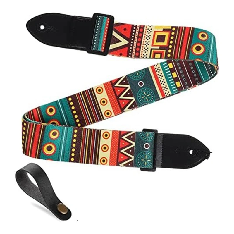 

National Style Guitar Strap Acoustic Guitar Electric Guitar Universal Strap Retro Accessories Embroidery Accessories