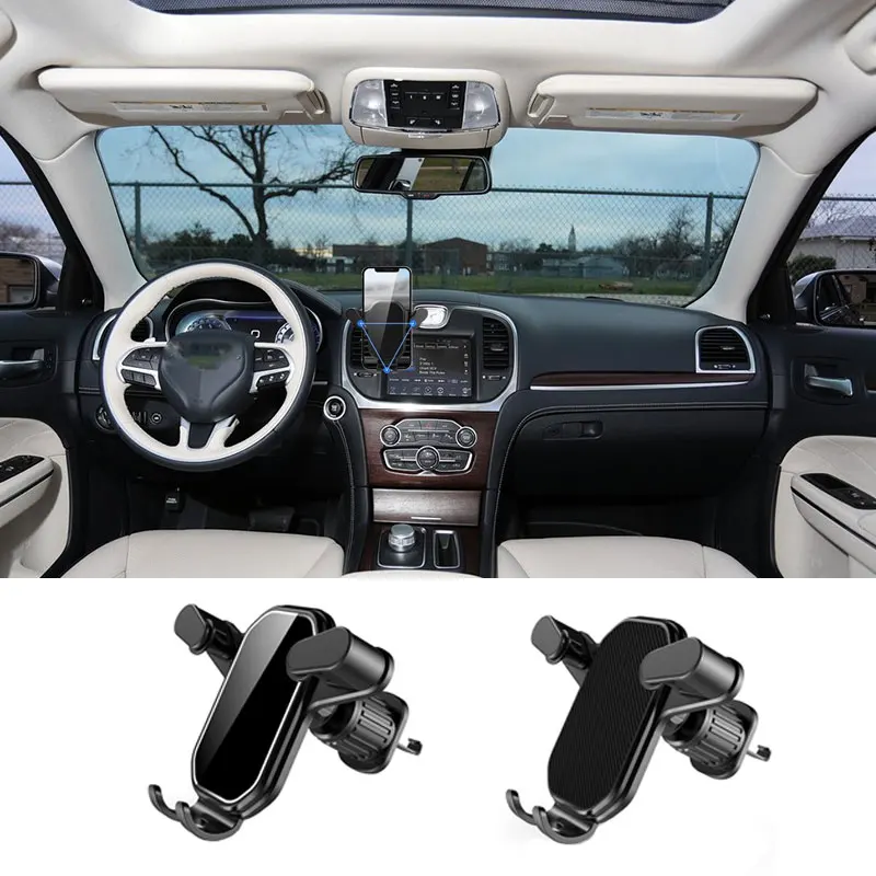 

Universal Gravity Car Cell Phone Holder For Chrysler 300c 300 Pacifica 200 Sebring PT GPS Stand Air Vent Clip Mount Accessories