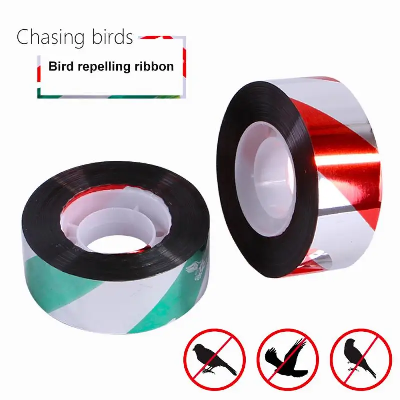 100M Bird Repellent Reflective Ribbon Tape Scarer Humane Deterrent Deer Fox