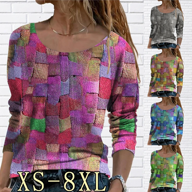 

Женский пуловер с длинным рукавом и круглым вырезом