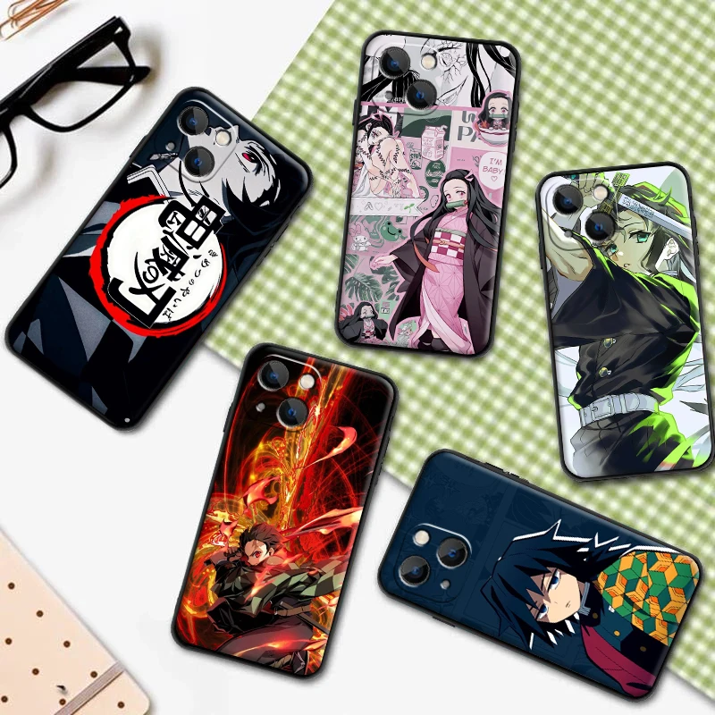 

Demon Slayer Anime Phone Case For iPhone 11 12 13 11Pro 6 7 8 12mini XR XS 12Pro MAX SE 2020 13 Pro New Color shell TPU Funda