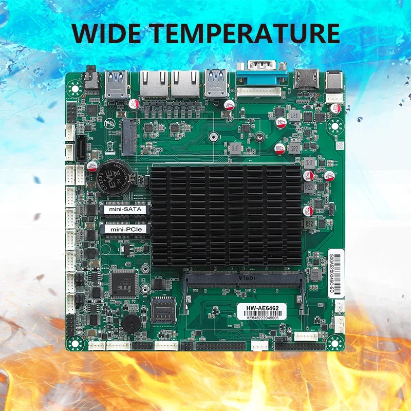 Долговечная материнская плата с тройным дисплеем J6412 CPU HD lvds Mini Itx