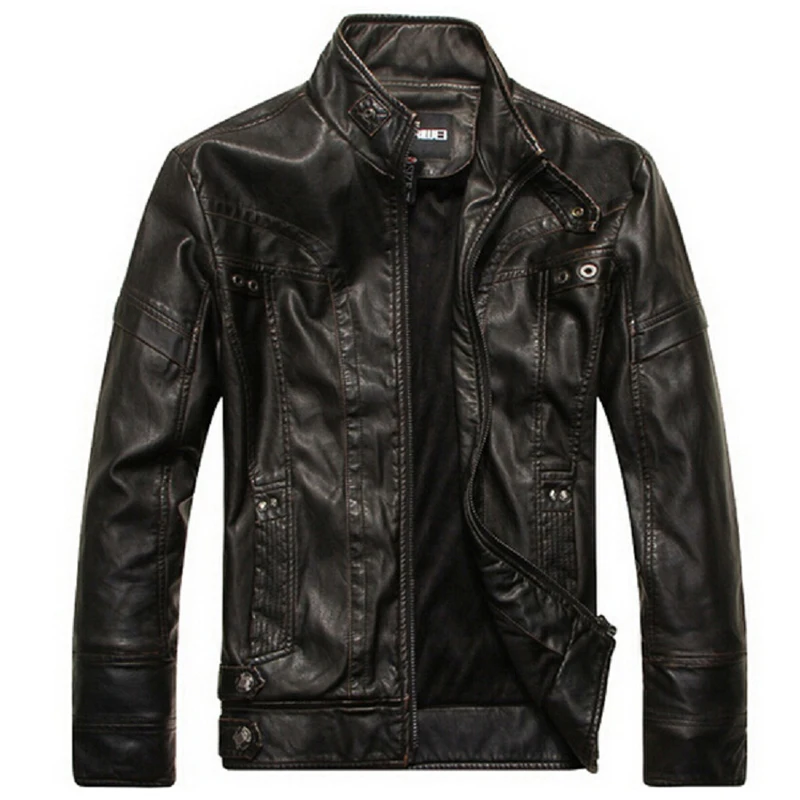 

New Brand motorcycle leather jackets men ,men's leather jacket, jaqueta de couro masculina,mens leather jackets Parka 5XL Coats