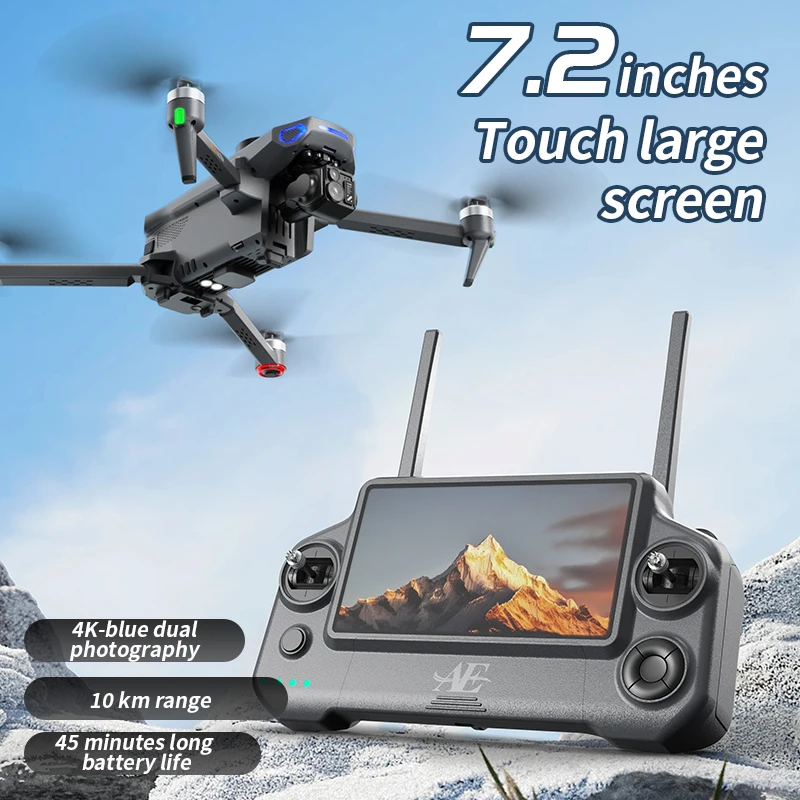 Фото Новый GPS-дрон с камерой 8K HD, 3-осевым карданом, Wi-Fi, обходом препятствий, FPV, бесщеточный, с сенсорным экраном, пультом ДУ, квадрокоптер, игрушка, 64 ГБ №4