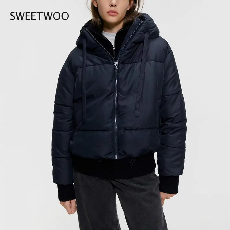 Cotton Padded Jacket Winter Hooded Parkas Woman Warm Down Jacket Large Size Woman Coat Thicken Women Casual Women Puffer Jacket