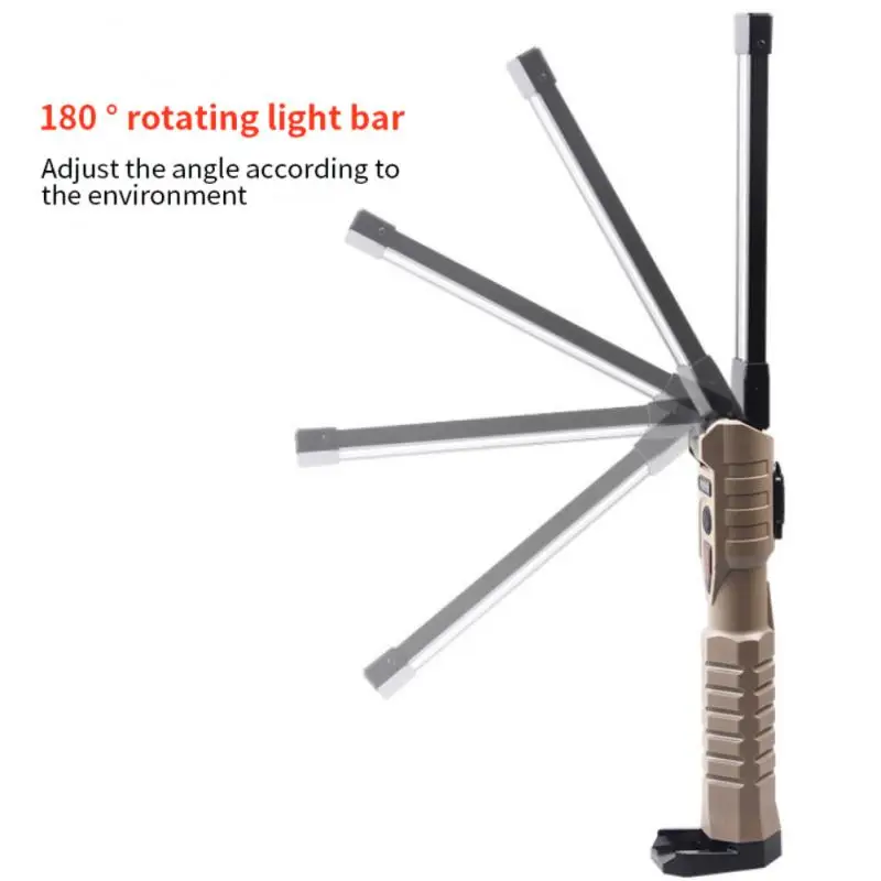 

Emergency Light Folding Work Lamp Waterproof Maintenance Lamp Outdoor Light Hiking Lantern Magnets Camping Lantern 7 Gear Mode