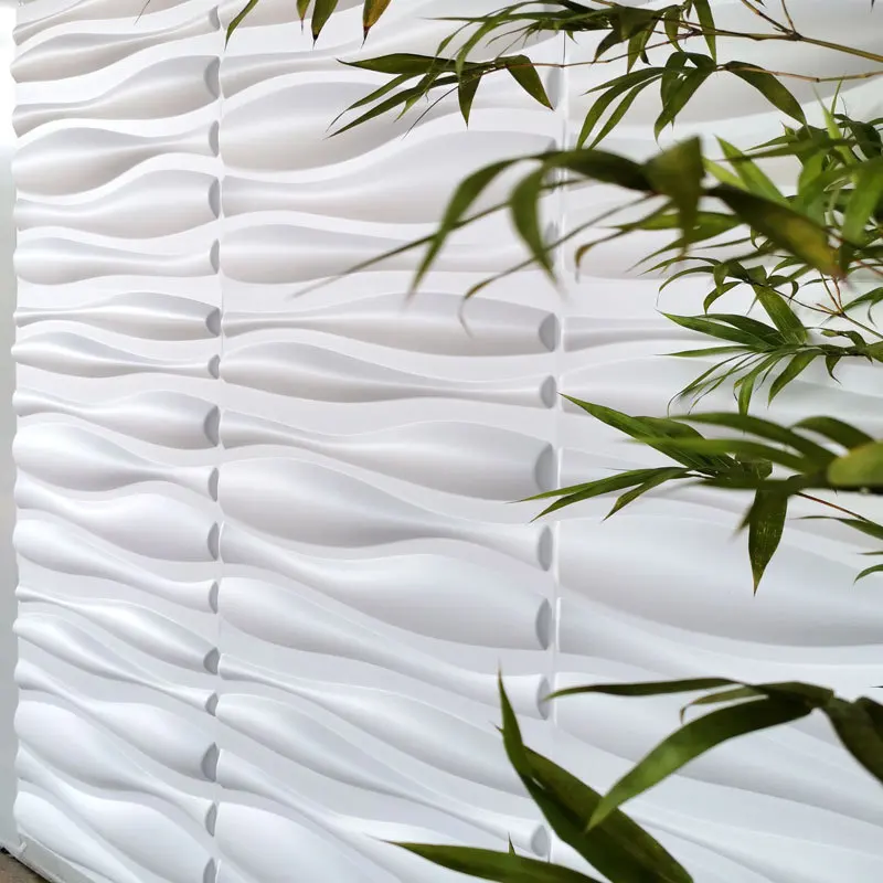 4 шт. 50 см Декоративная 3D стеновая панель волна с дизайном алмаза, несамоклеящаяся каменная наклейка для стены гостиной, водонепроницаемая бумага.