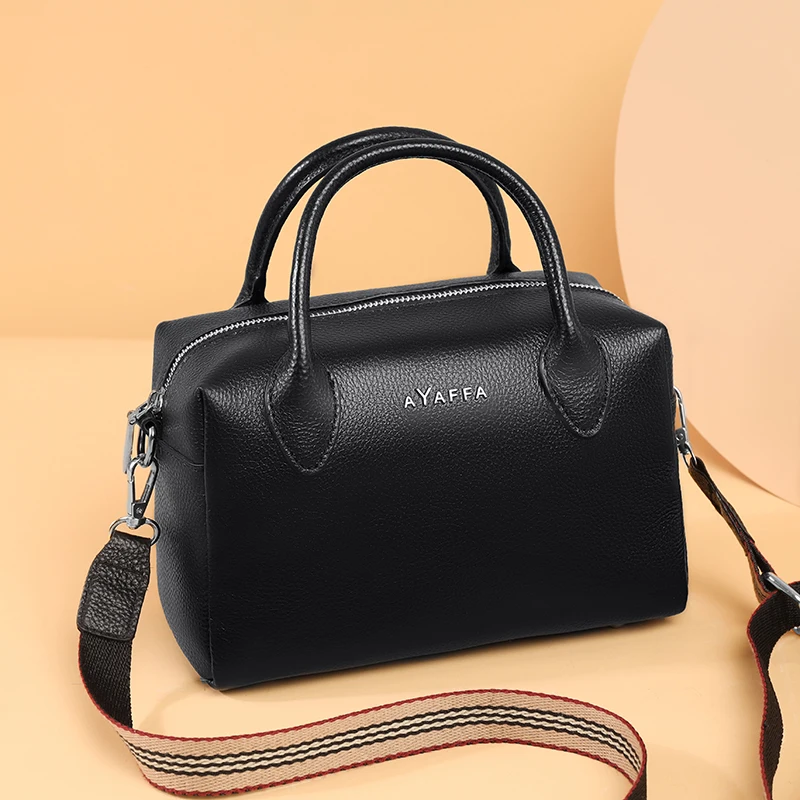 

Women Genuine Leather Handbags High Quality Natural Cowhide Women Shoulder bags Designer Totes Fashion Female Messenger Tote Bag