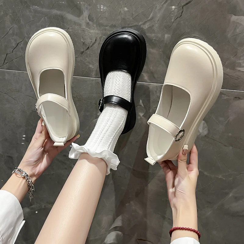 

Женские туфли-оксфорды на платформе, осенне-зимние классические туфли из искусственной кожи, на толстой подошве