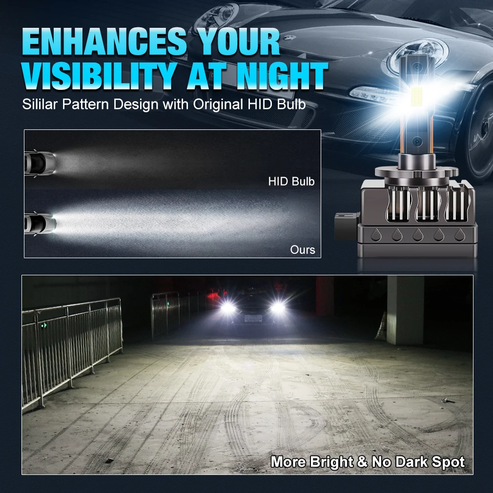 XSTORM D1S D2S D3S D4S D8S светодиодные фары s HID D1R D2R D3R D4R D8R лампы 100 Вт 6500 лм