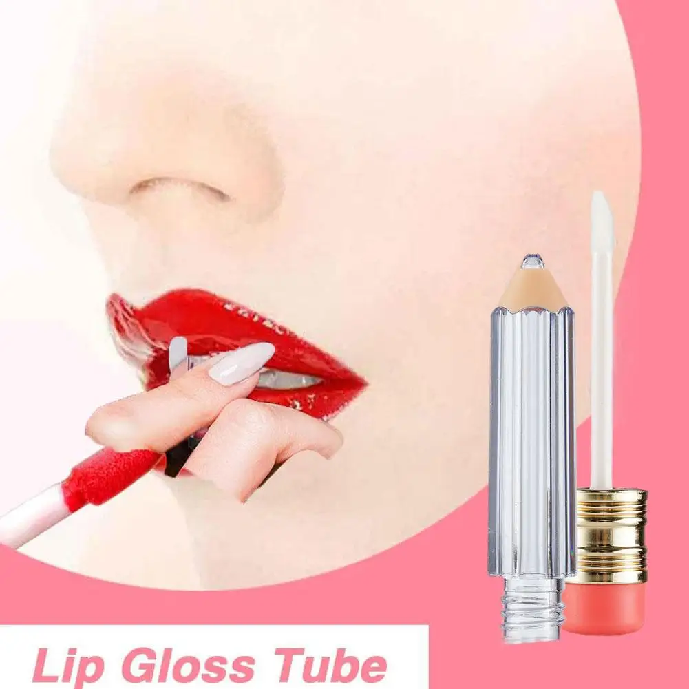 

1pc Pencil Shaped Empty Lip Gloss Tubes Containers Lip Gloss Clear Containers Tubes Mini Bottles Oil Refillable A8H5