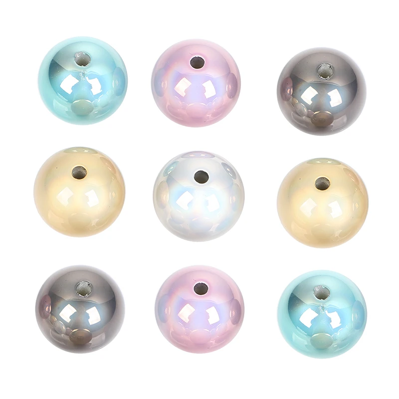 

5Pcs/Lot 20mm Mixed Color Dream Beads Round Loose Spacer Acrylic Bead For Children Jewelry Finding Accessories Bracelet Necklace