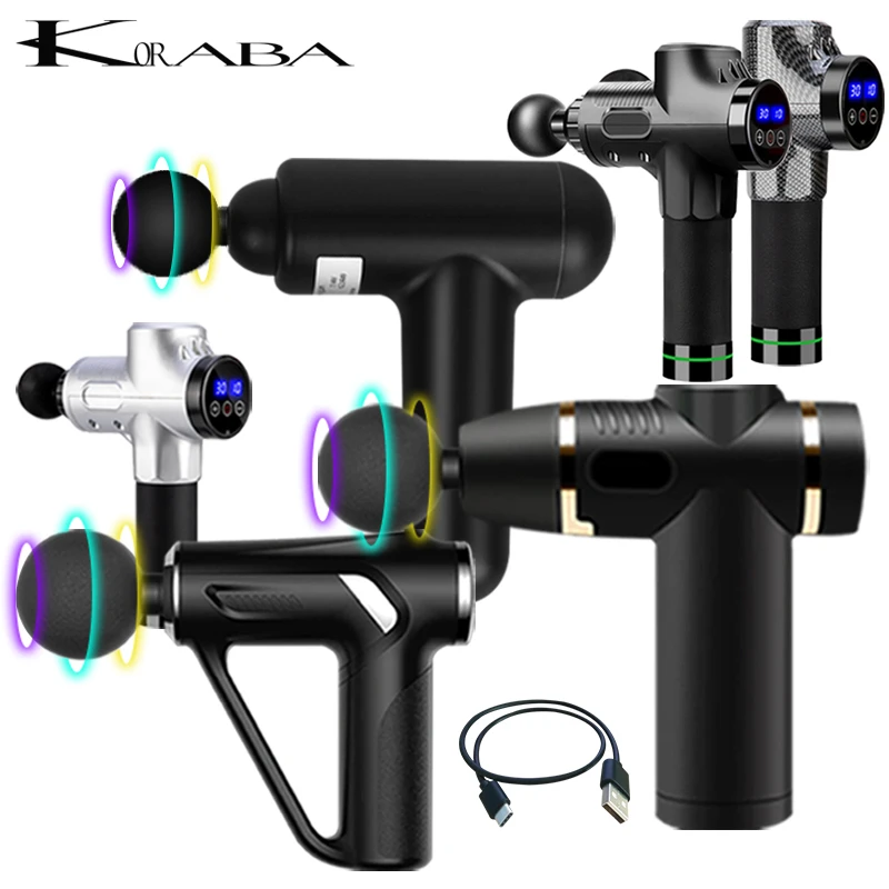 Перкуссионный пистолет электрический для массажа пистолета с ЖК-дисплеем шеи