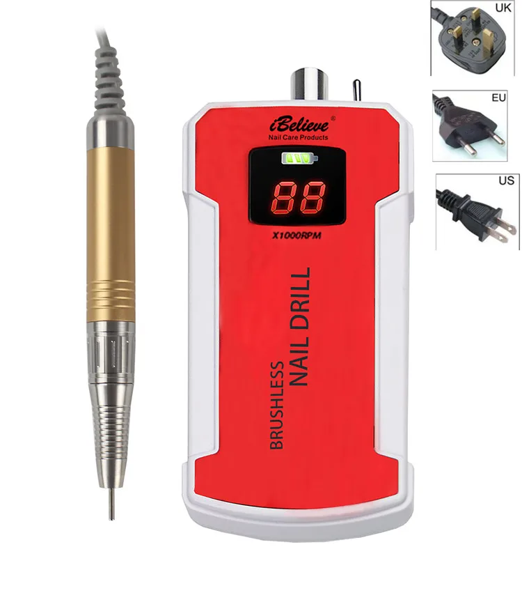 

Cordless Rechargeable Electric Nail Drill Portable Charging Grinding Machine Brushless nail drill with Display