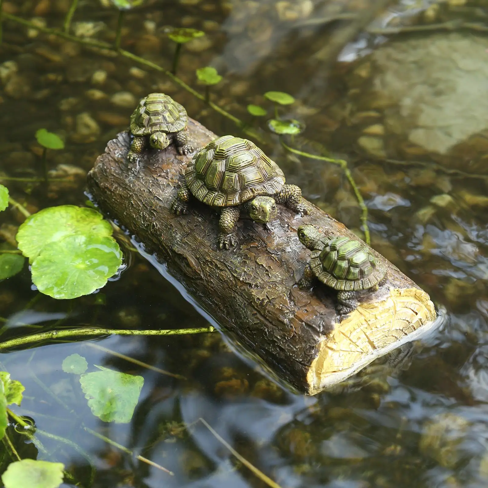 

Water Floating Turtle Ornament Animal Figurines Garden Statue for Home Shelf