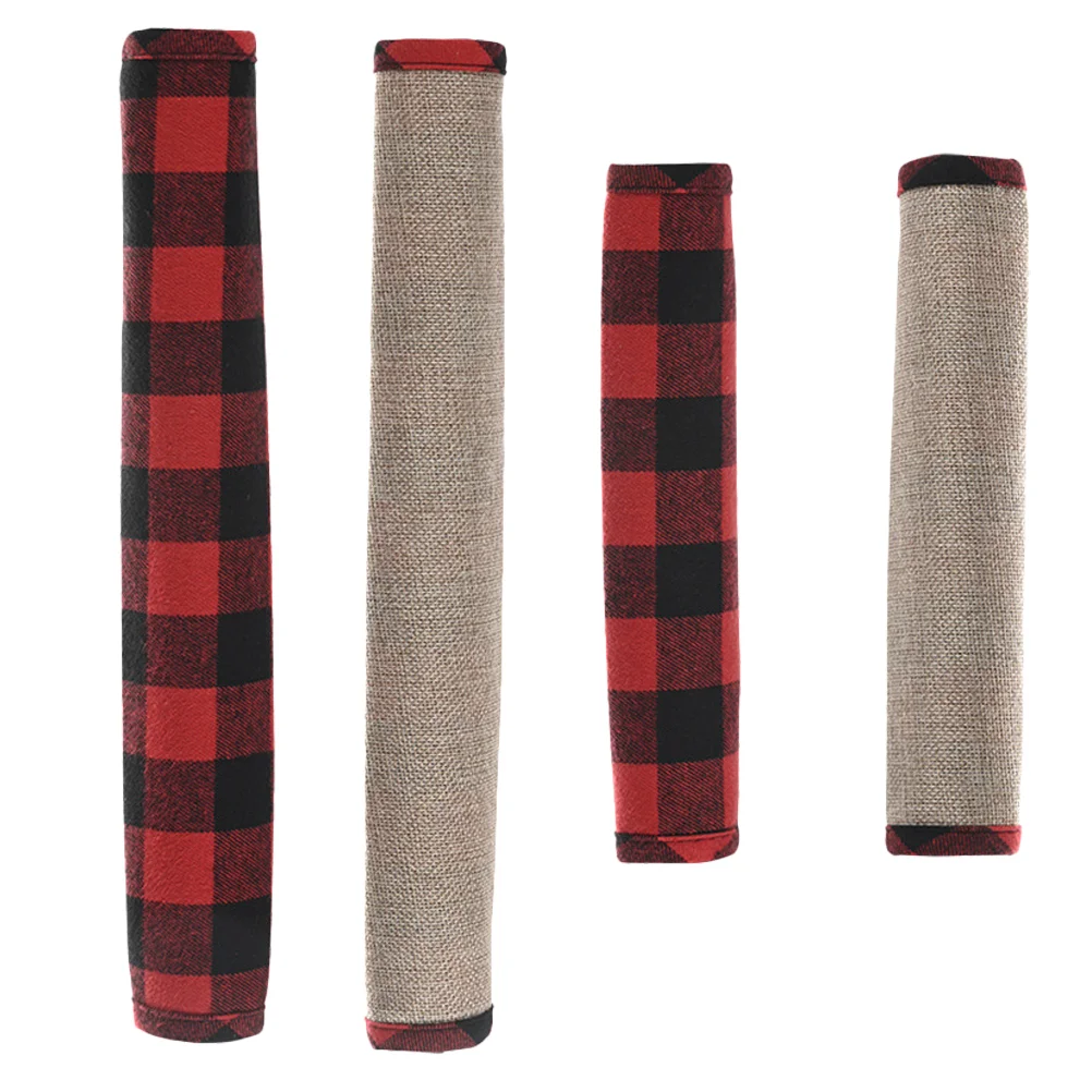 

4pcs Handle Cover Festive Reusable Comfortable Handle Cover for Refrigerator Microwave Oven Party Christmas