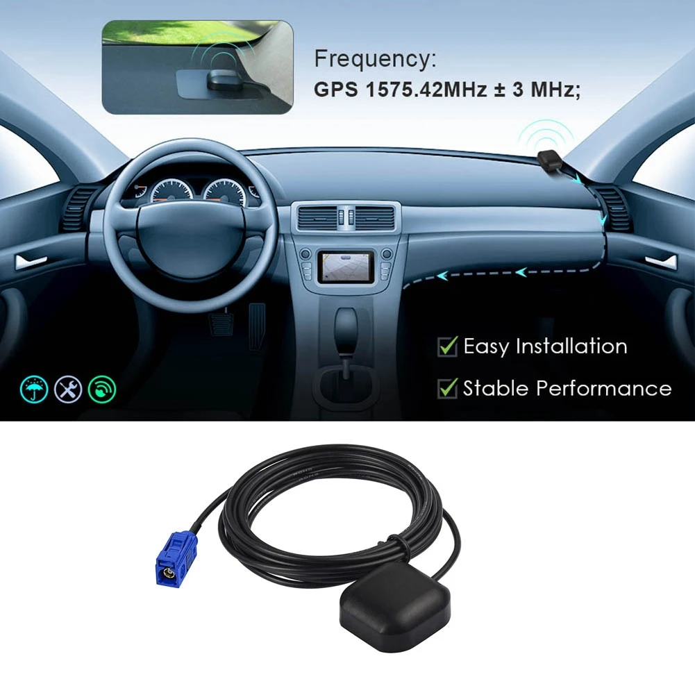 Автомобильная Активная GPS навигационная антенна Fakra C синяя автомобильная для RAM-
