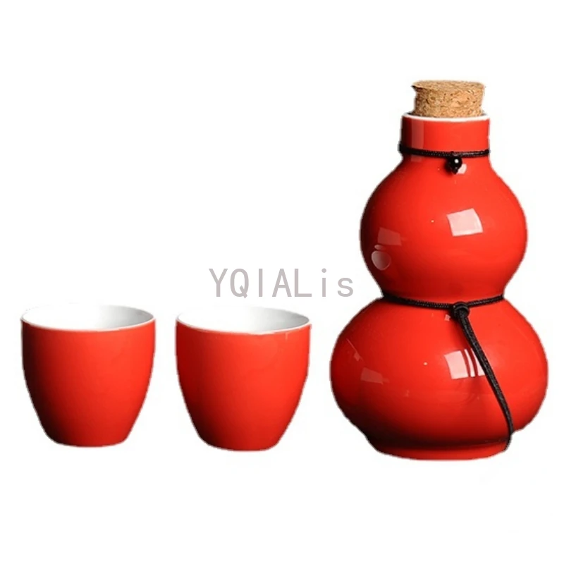 

Креативный винтажный набор для бара 65-400 мл, Герметичная Бутылка для вина в форме тыквы, чашка для сакэ, Shochu, алкоголя, водки, посуда для напит...