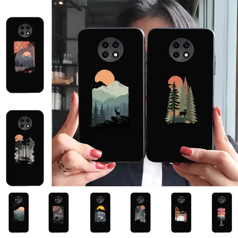 

Mountain Tree Sunset Phone Case for Samsung A51 A30s A52 A71 A12 for Huawei Honor 10i for OPPO vivo Y11 cover