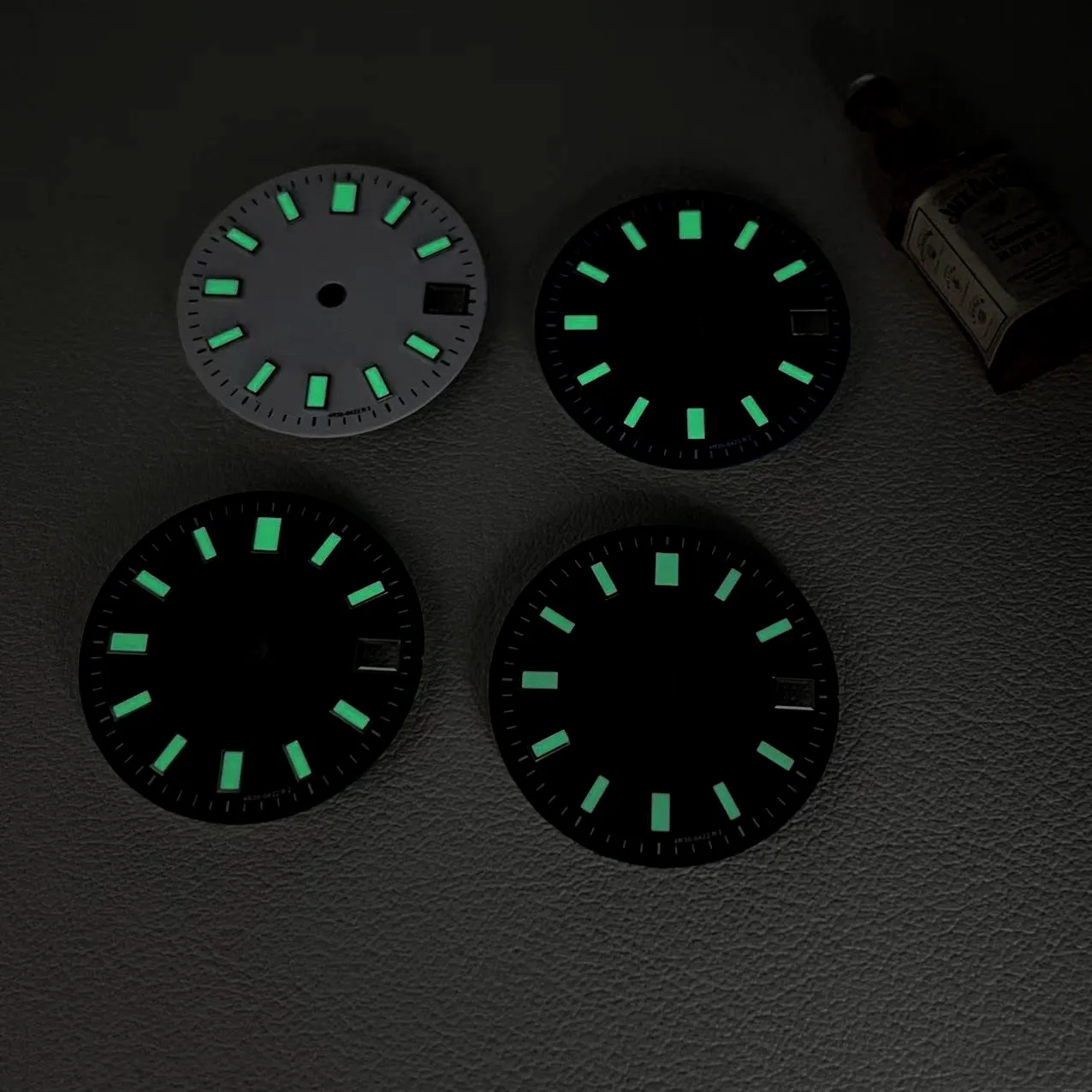 NH34 dial diameter 28.5mm change four-pin watch literal green luminous diving surface disc accessories