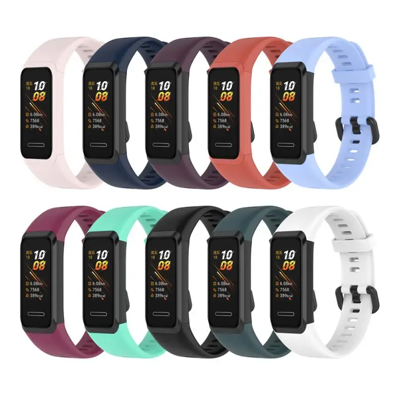 

Silicone Strap For Huawei Band 4 Watchband huawei4 band4 Silica Gel Bracelet Wristband Straps Replacement Bands Adjustable
