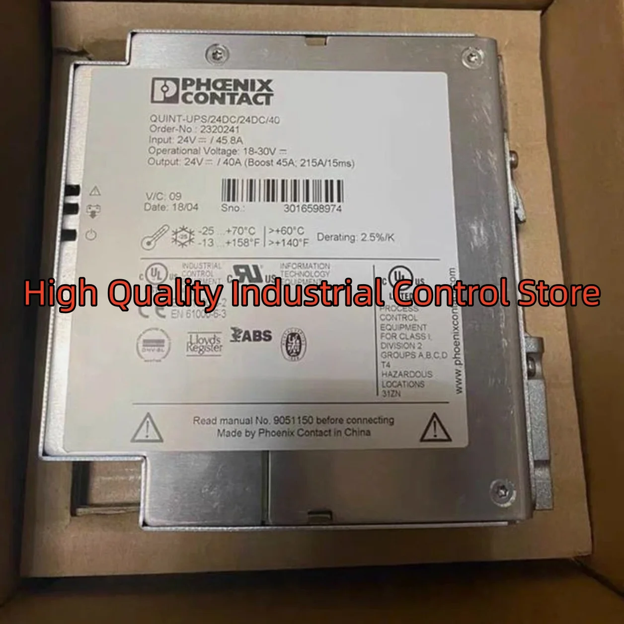 Фото Импульсный источник питания 2320241 QUINT-UPS/24DC/24DC/40 100% НОВЫЙ №2
