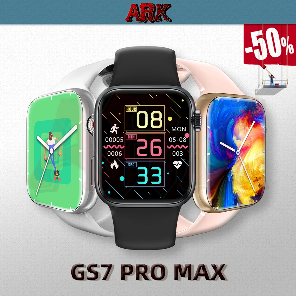 

Оригинальные Смарт-часы GS7 Pro Max Series 7 для мужчин, беспроводное зарядное устройство, стандартный Bluetooth-вызов, Смарт-часы для Apple Watch PK S7 DT7 Pro Max