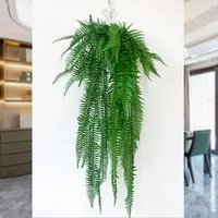 Faux Hanging Plants Artificial Hanging Boston Fern Plants Fake Hanging Greenery Indoor Outdoor Plants for Room Garden Wall Decor