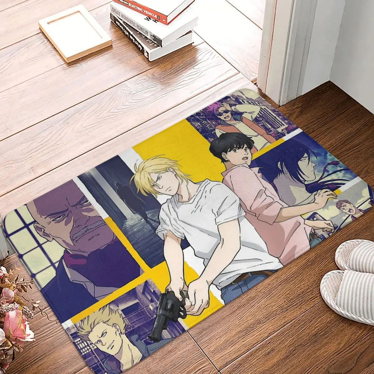 Banana Fish Ash Lynx Okimura Eiji Manga Aime Non-slip Doormat Poster Bath Bedroom Mat Welcome Carpet Home Pattern Decor