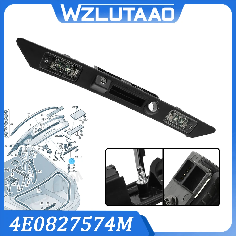 

4E0827574M Задний номерной знак, переключатель ручки багажника для Audi A3 A5/S5 Cabriolet A8 S8 Qu RS5 4E0827574H 4E0827574K