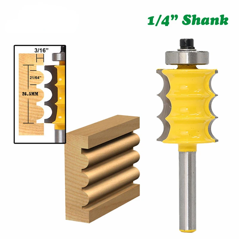 

1/4 handle edge trimming machine, engraving machine, gong knife, line cutter, woodworking milling cutter
