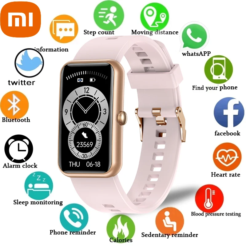 

xiaomi Women Smart Watch For Huawei Smart Bracelet Exercise Men Blood Pressure Heart Rate IP68 Waterproof Ladies Smartwatch