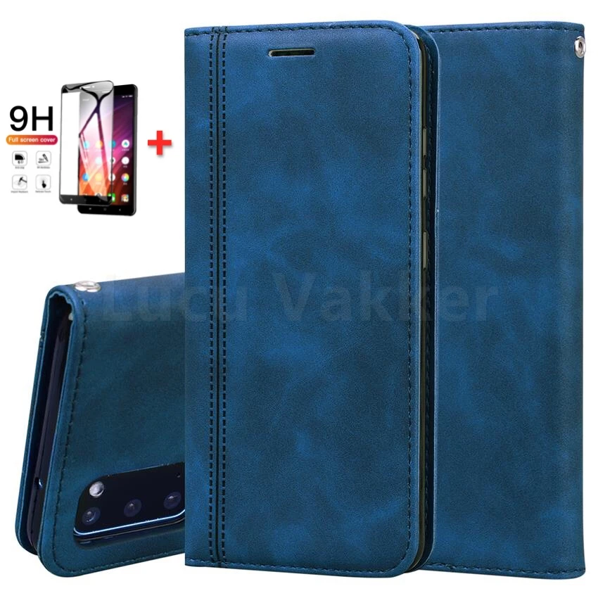 

Magnetic adsorption Pu Leather Phone Case for Xiaomi Redmi 10X 4G Retro Case Wallet Business Phone Protective Cover