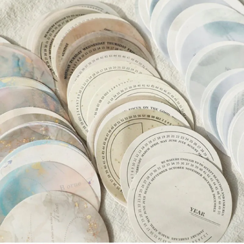 

30 шт. винтажные блокноты для записей из материала, круглая бумага для нежелательного журнала, открытки для скрапбукинга, фоновые украшения в стиле ретро, бумажный дневник, коллаж